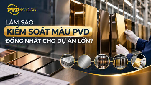Làm sao kiểm soát màu PVD đồng nhất cho dự án lớn?
